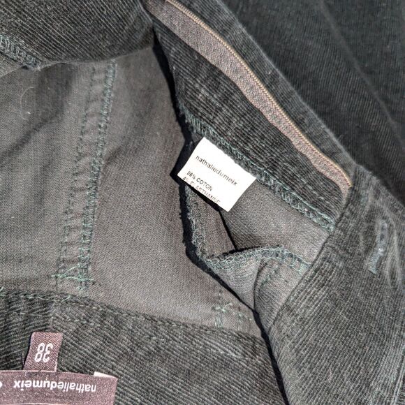 Nathalie Dumeix Paris Women's Wide Leg Corduroy Trouser Pants in Green size 38 - Picture 5 of 10